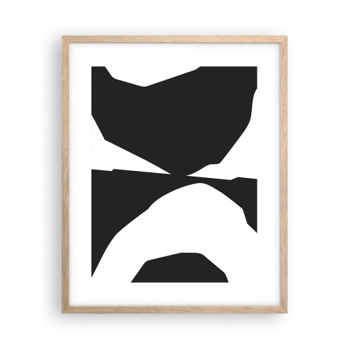 Poster in cornice rovere chiaro - Positivo - negativo - 40x50 cm