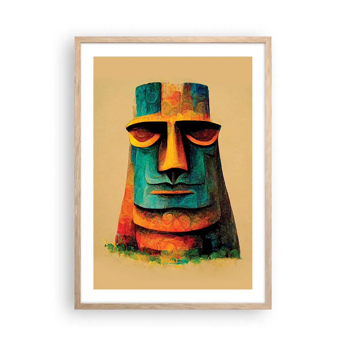 Poster in cornice rovere chiaro - Statuario, ma simpatico - 50x70 cm