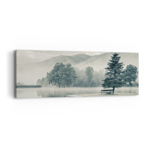 Quadro su tela - Stampe su Tela - Il lago dorme ancora - 90x30 cm