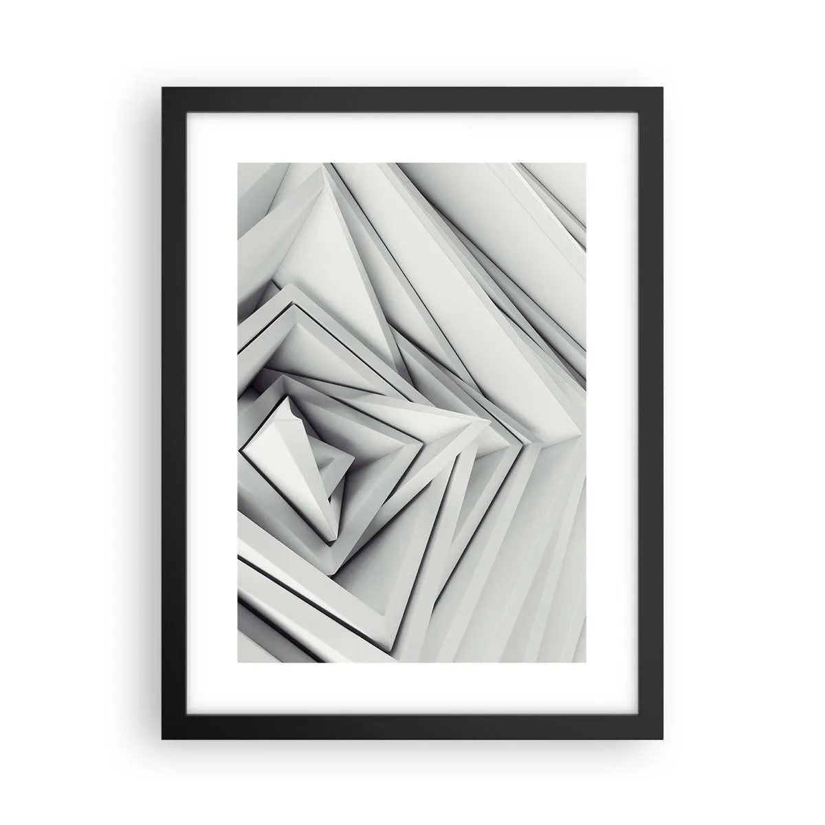 Poster in cornice nera - Germogli spigolosi - 30x40 cm