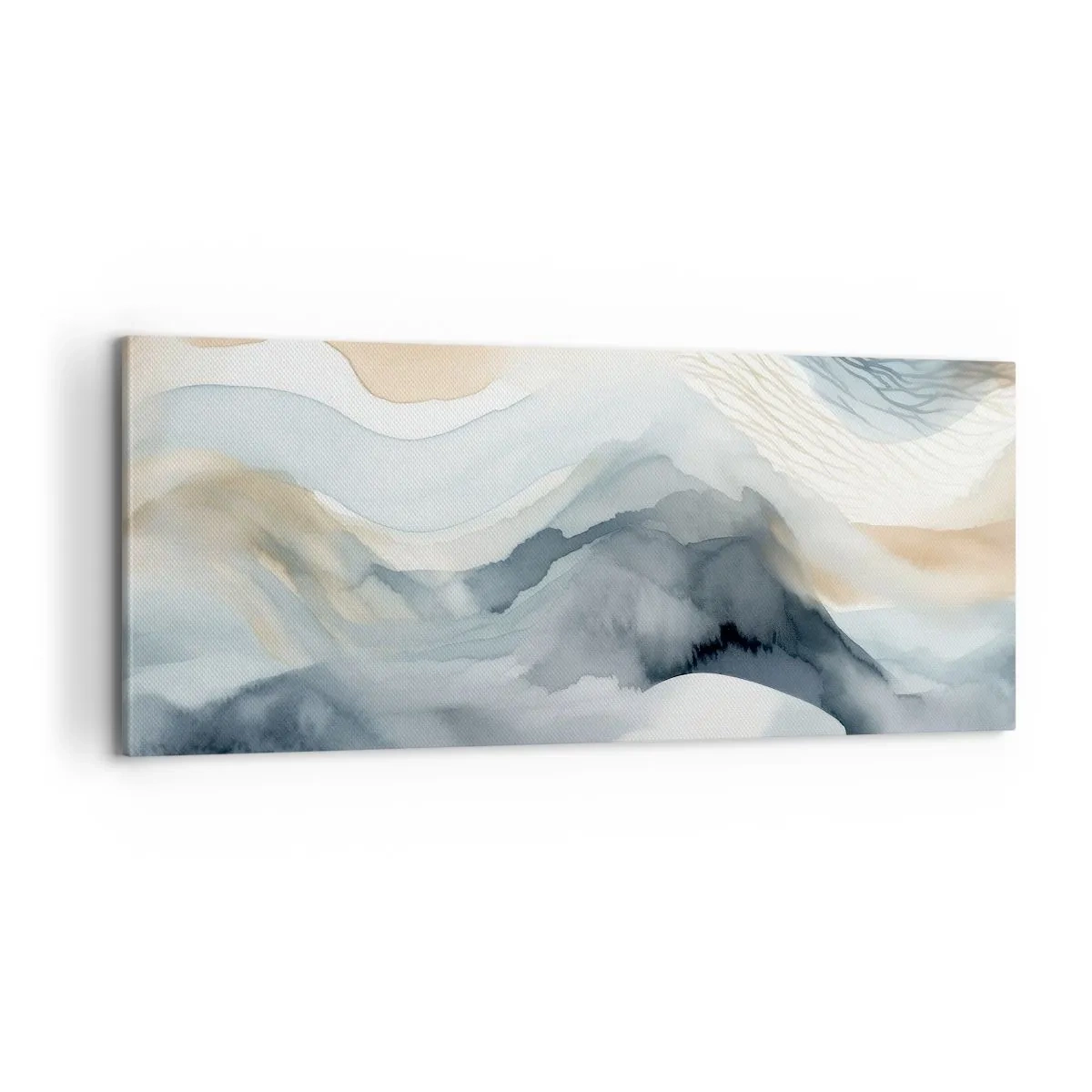 Quadro su tela - Stampe su Tela - Astrazione nevosa e nebbiosa - 100x40 cm