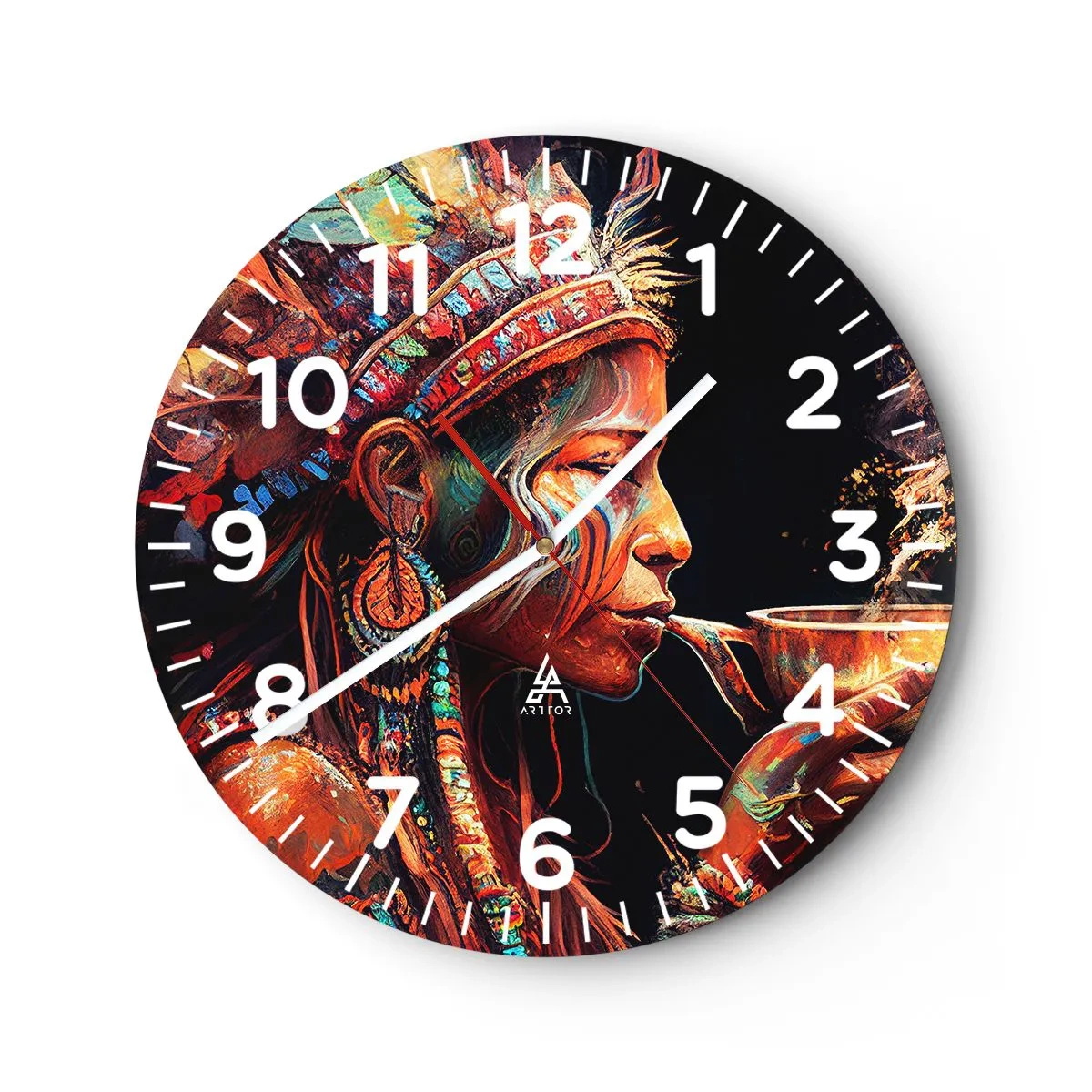 Orologio da parete - Orologio in Vetro - Rituale magico - 40x40 cm