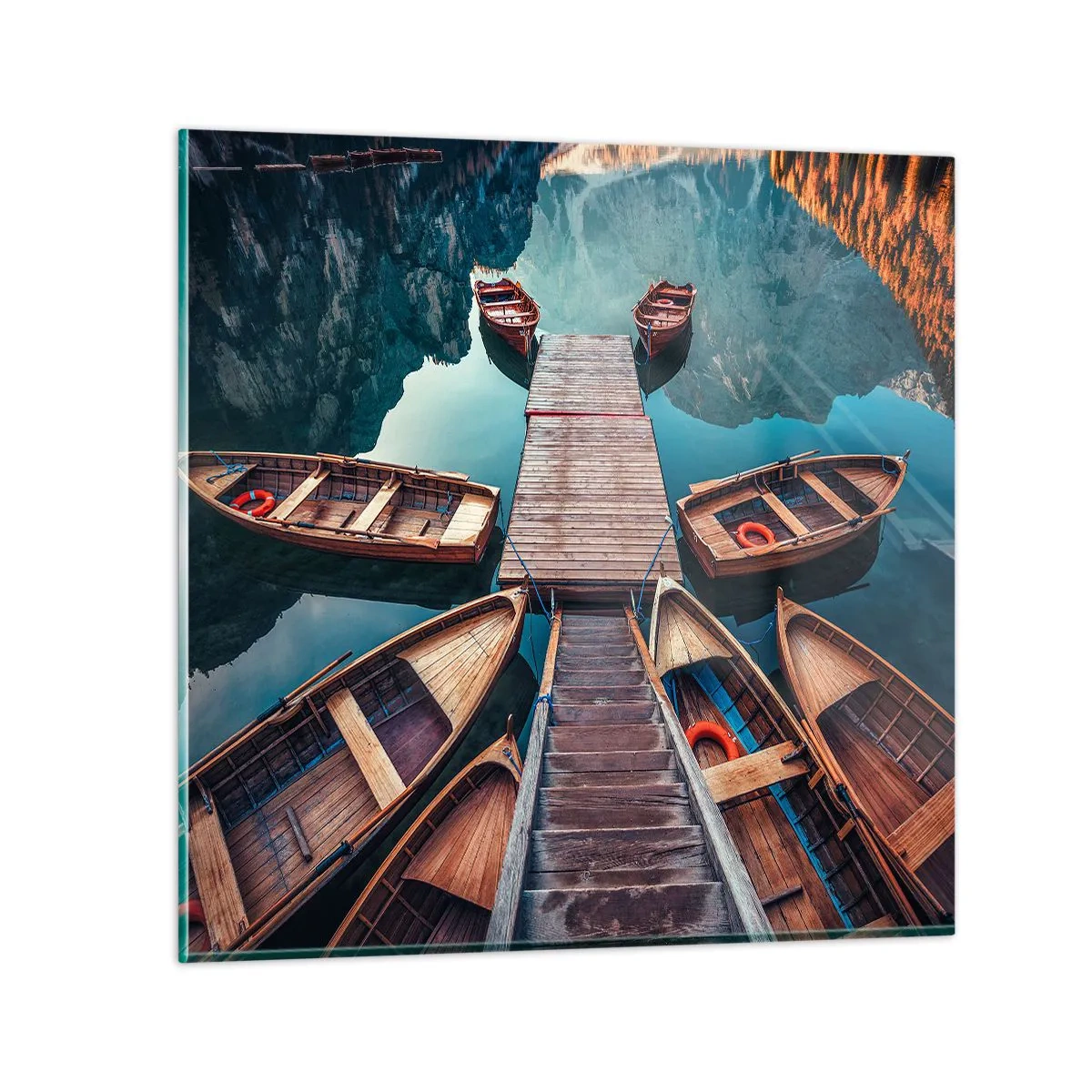 Quadro su vetro - Aspetto sul molo - 30x30 cm