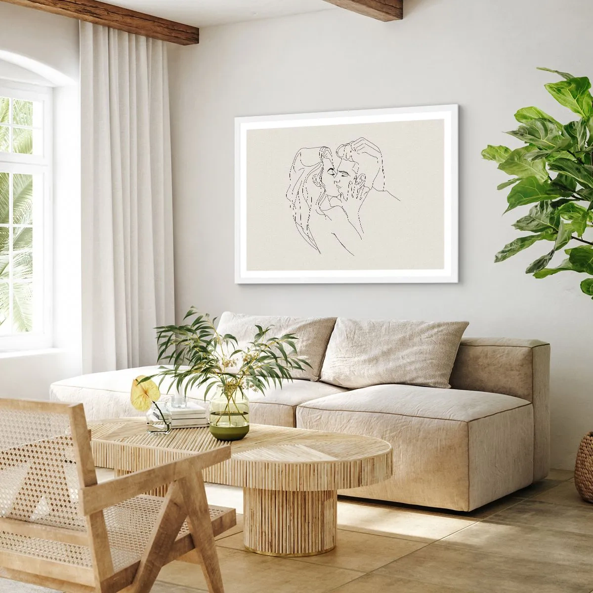 Poster in cornice bianca - Intrecciati dal sentimento - 91x61 cm