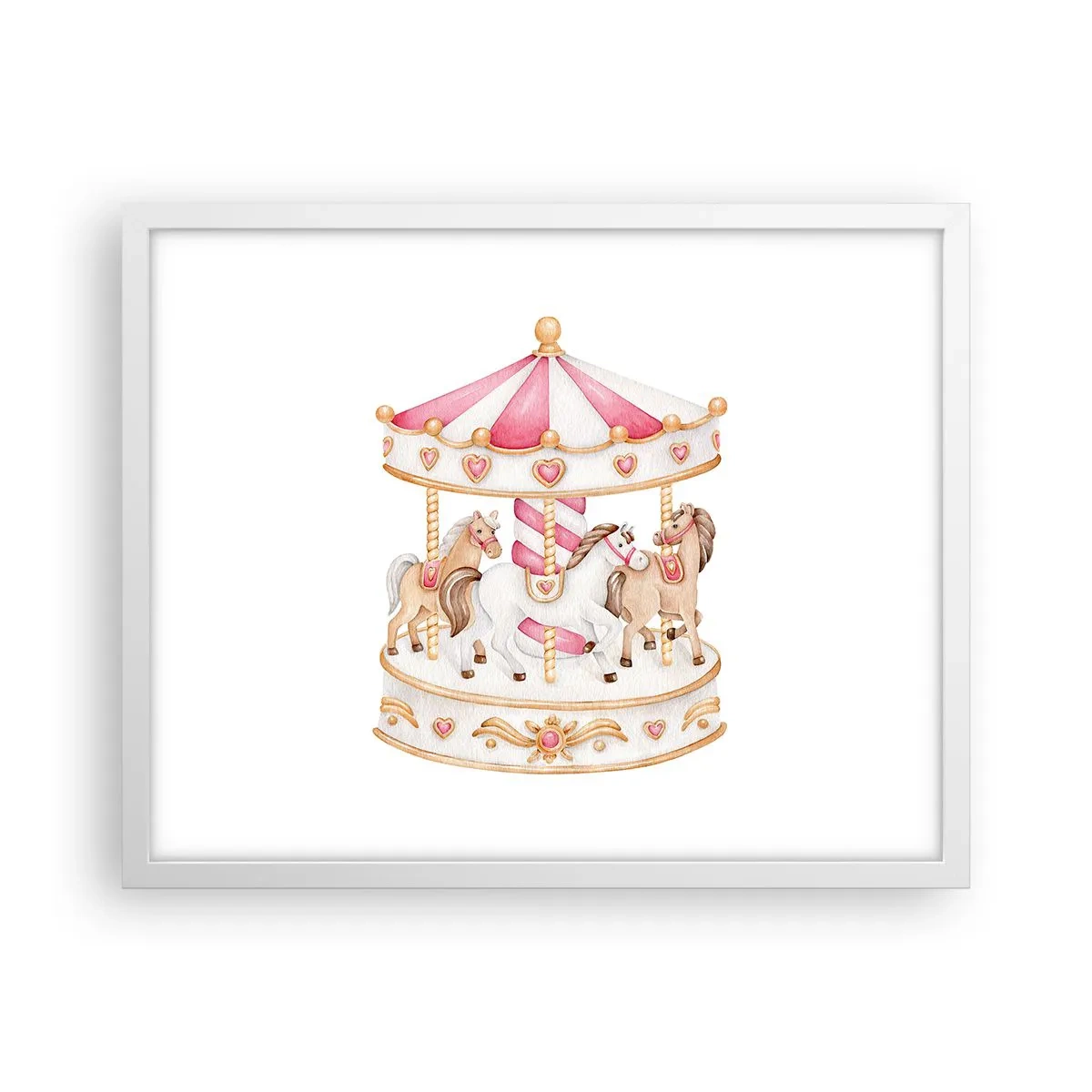 Poster in cornice bianca - Il dolce mondo dell'infanzia - 50x40 cm