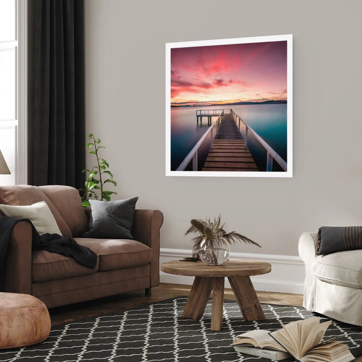 Poster - La fiamma mite della sera - 50x50 cm