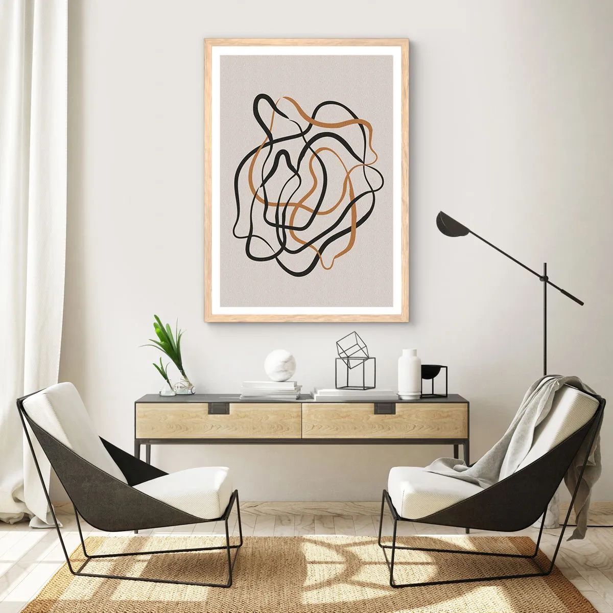 Poster in cornice rovere chiaro - Tutto è andato storto - 70x100 cm