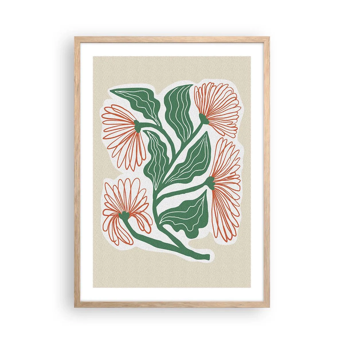 Poster in cornice rovere chiaro - Folklore e modernità - 50x70 cm