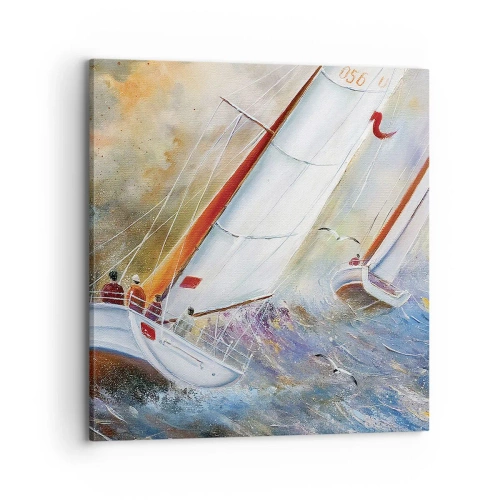 Quadro su tela - Stampe su Tela - Correndo sulle onde - 70x70 cm