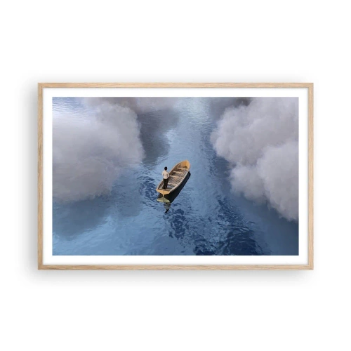 Poster in cornice rovere chiaro - Vita - viaggio - incertezza - 91x61 cm
