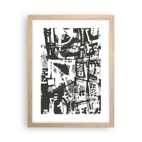 Poster in cornice rovere chiaro - Ordine o caos? - 30x40 cm