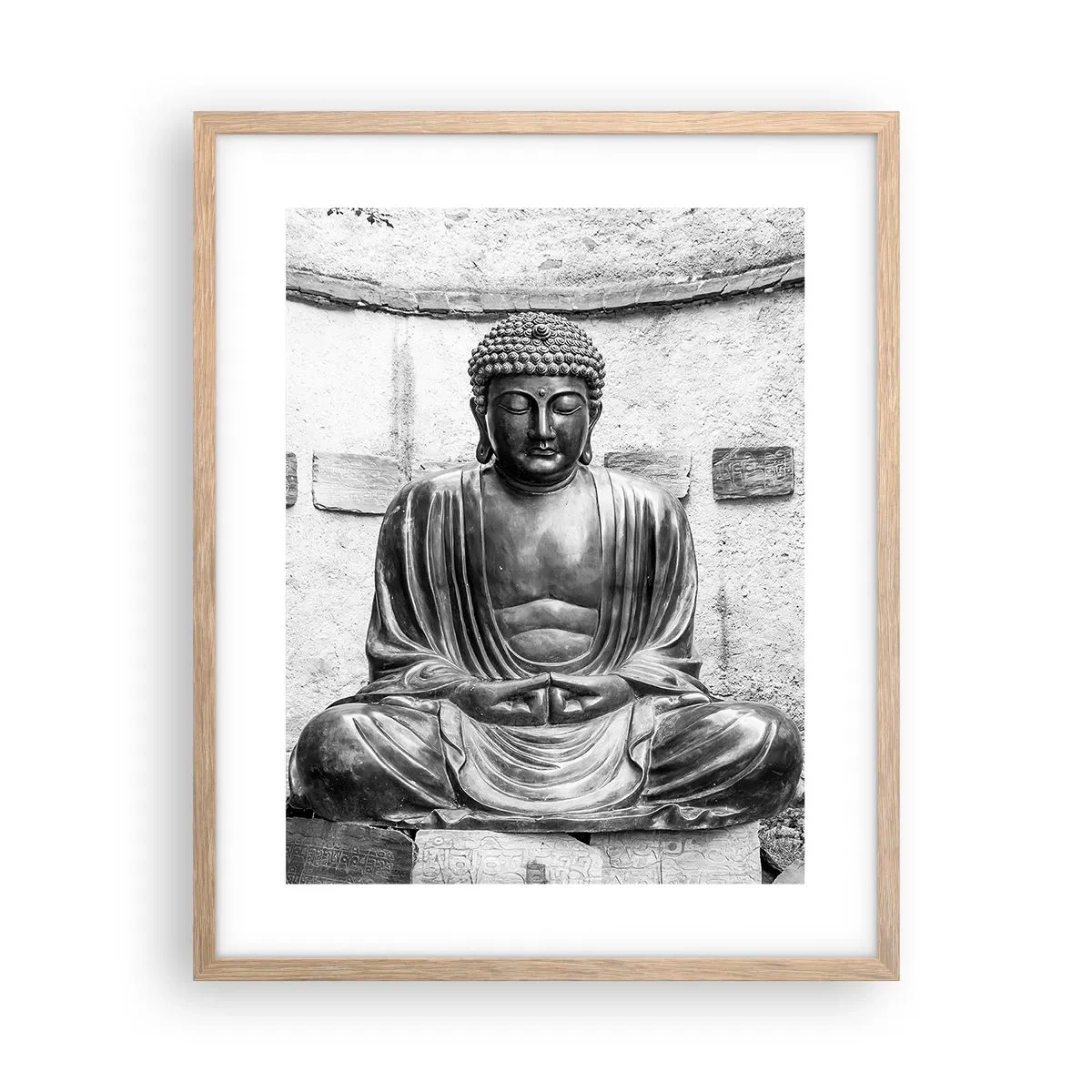 Poster in cornice rovere chiaro - Alla fonte della pace - 40x50 cm