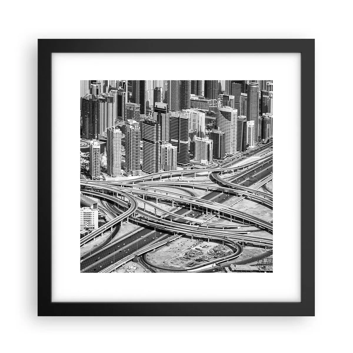 Poster in cornice nera - Dubai - città impossibile - 30x30 cm