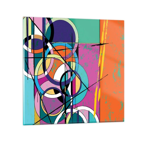 Quadro su vetro - Un cerchio dietro l'altro - 40x40 cm