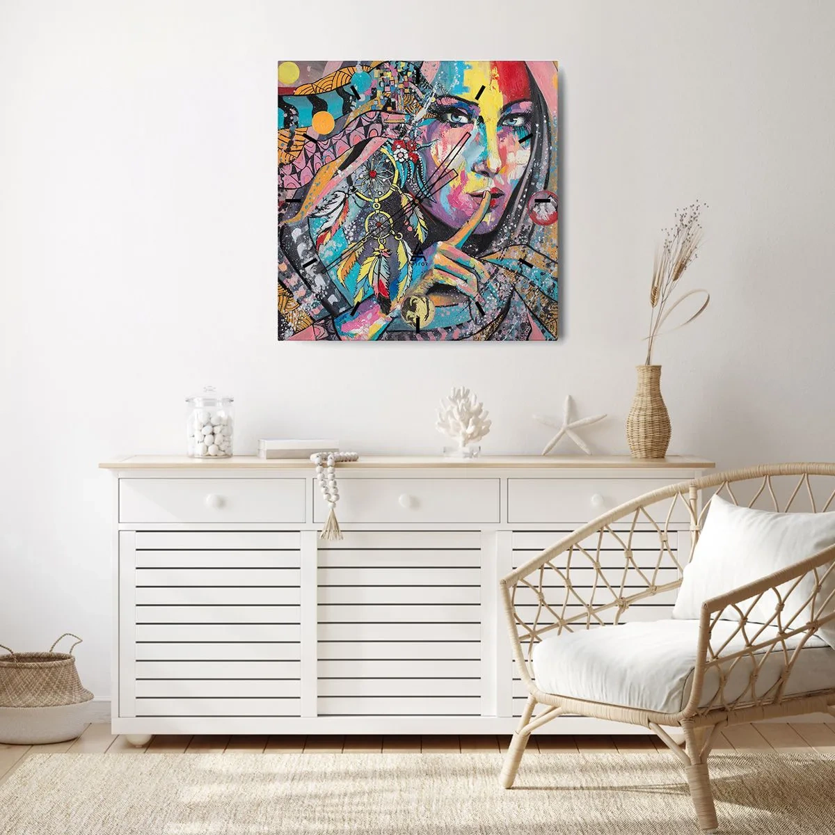 Orologio da parete - Orologio in Vetro - Taci, finché capirai - 30x30 cm