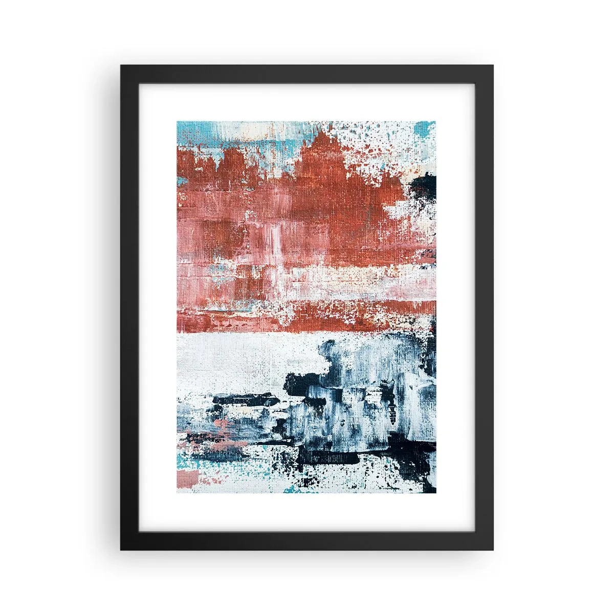 Poster in cornice nera - Astratto in due metà - 30x40 cm