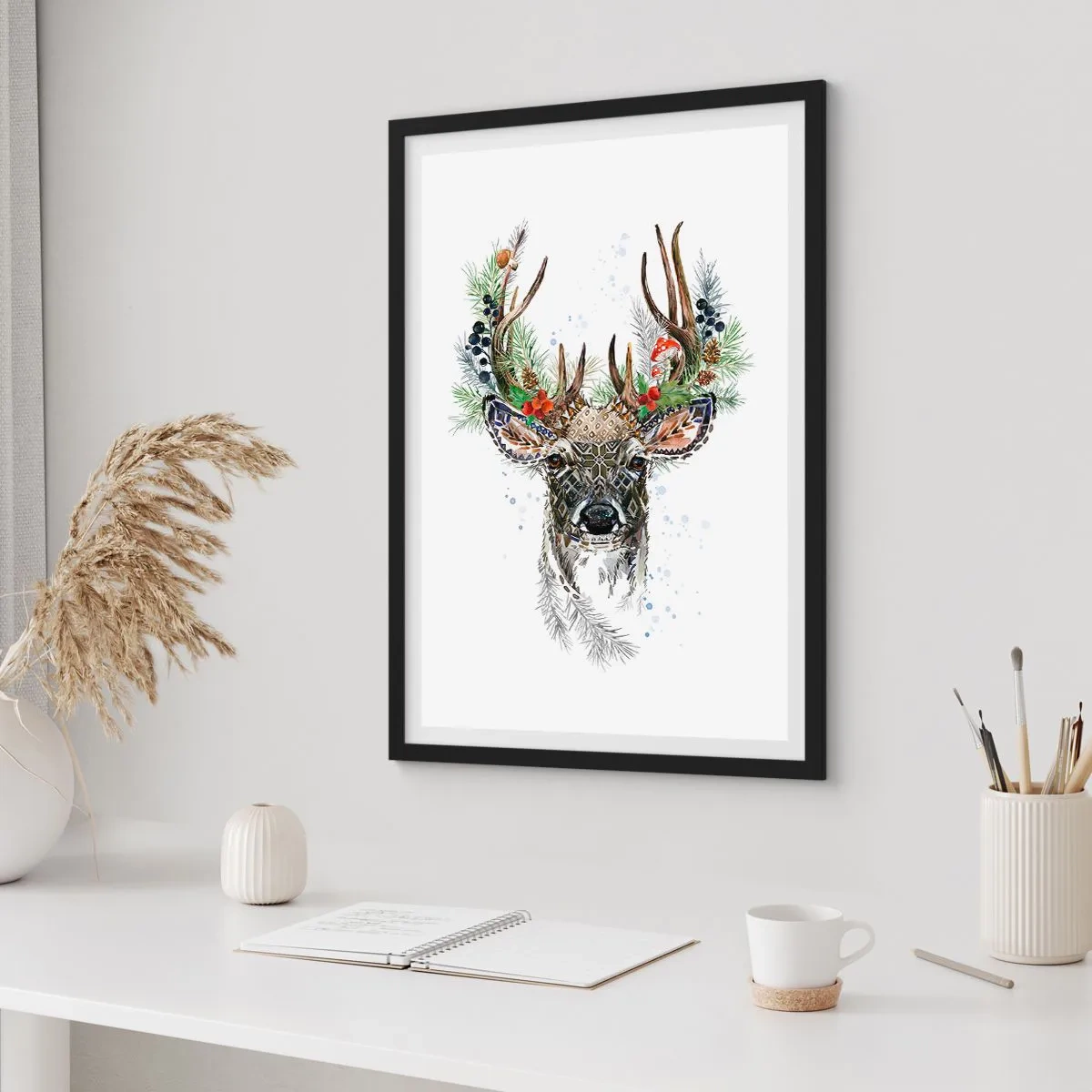 Poster in cornice nera - Nell'abito della festa - 30x40 cm