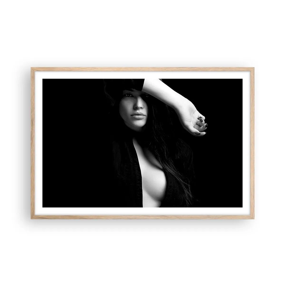 Poster in cornice rovere chiaro - Scuola di seduzione - 91x61 cm