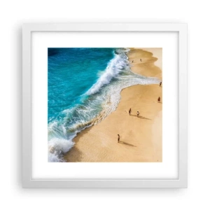 Poster in cornice bianca - E poi il sole, la spiaggia... - 30x30 cm