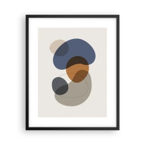 Poster in cornice nera - Gocce di colore - 40x50 cm