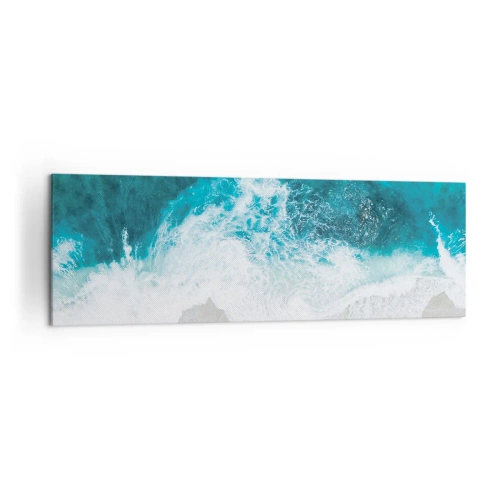 Quadro su tela - Stampe su Tela - Onde turchesi dell'oceano sulla sabbia chiara - 160x50cm - Morbidezza naturale - Decorazione murale moderna per soggiorno e camera da letto ARTTOR