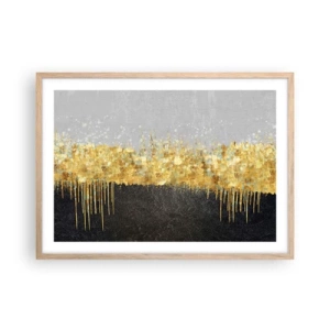 Poster in cornice rovere chiaro - Nel profondo e verso l'alto - 70x50 cm