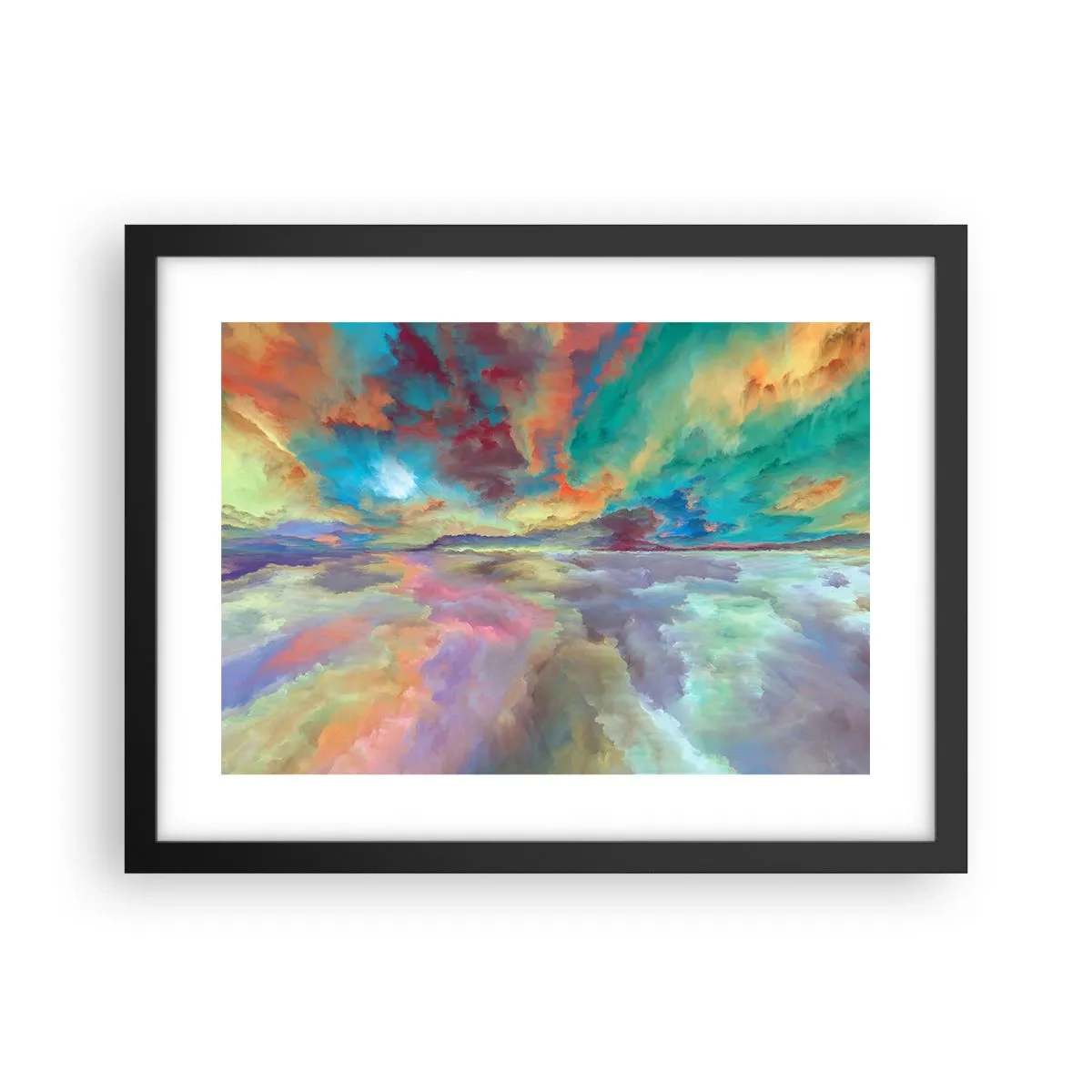 Poster in cornice nera - Due cieli - 40x30 cm