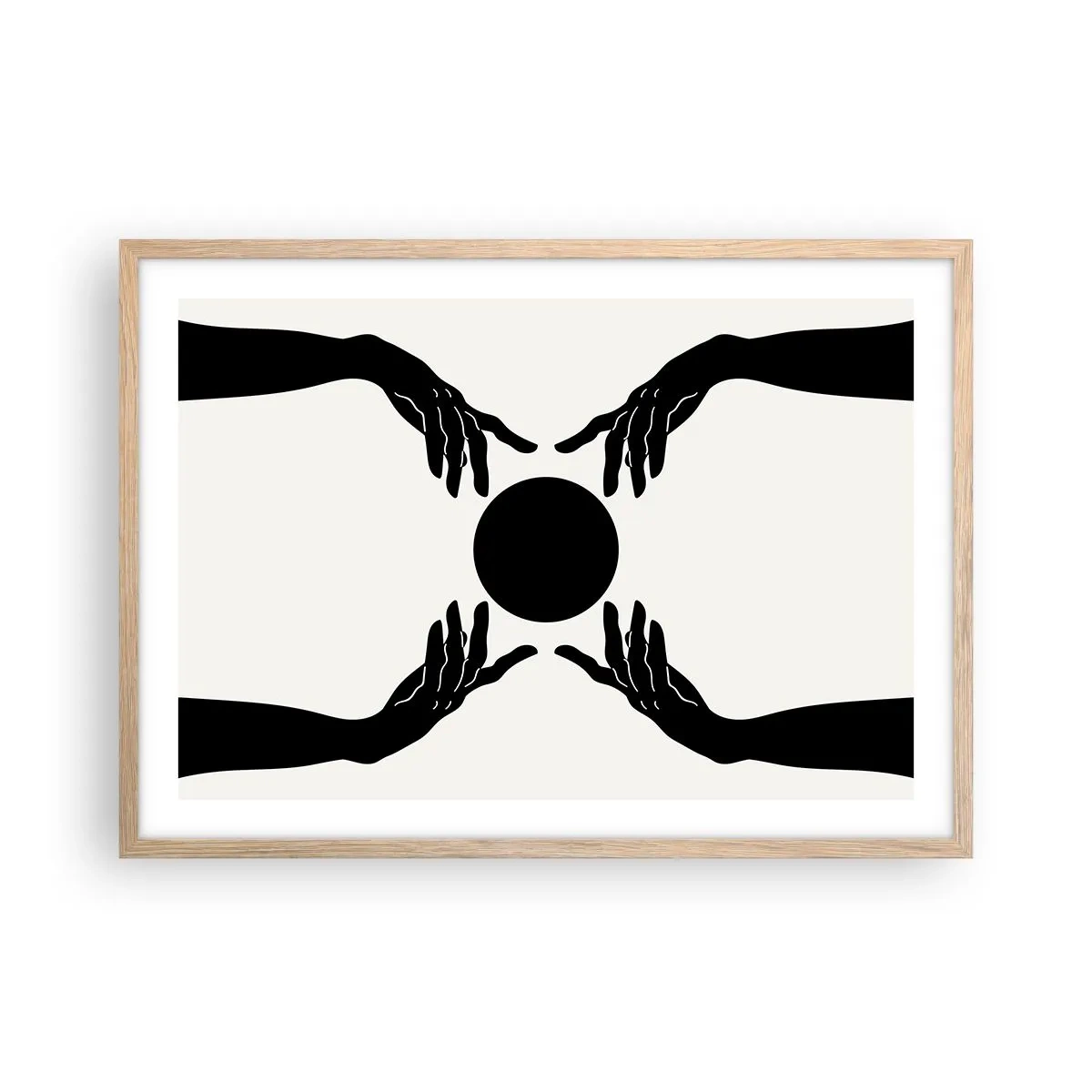 Poster in cornice rovere chiaro - Segno misterioso - 70x50 cm