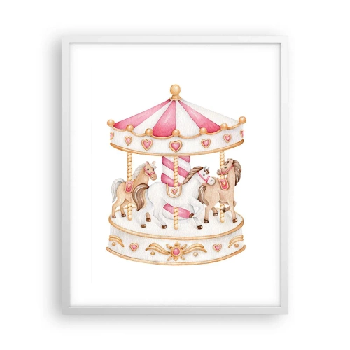 Poster in cornice bianca - Il dolce mondo dell'infanzia - 40x50 cm