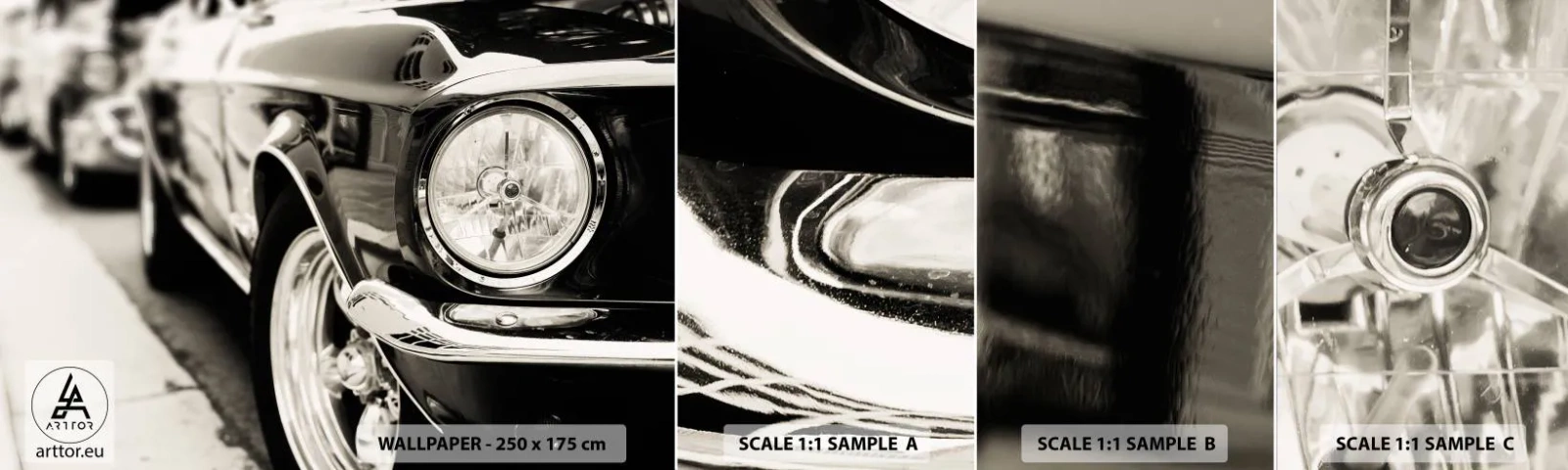 Campione Di Fotomurale Standard Eco - Bellezza intramontabile - Auto, Auto, Classico - 100x30 cm