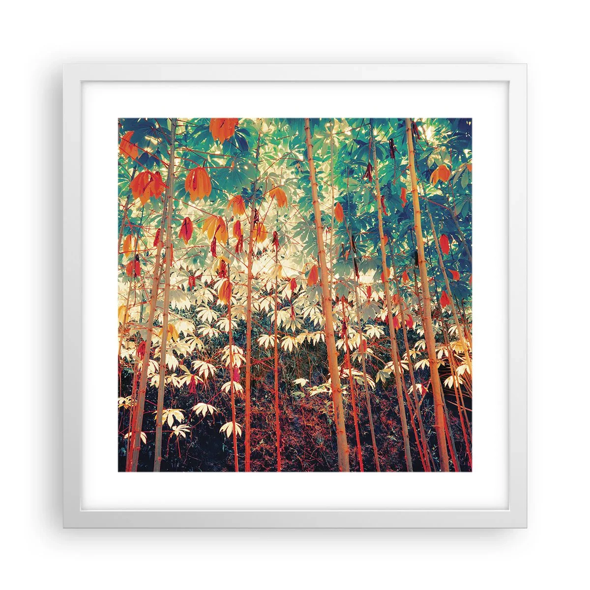 Poster in cornice bianca - La vita segreta delle foglie - 40x40 cm