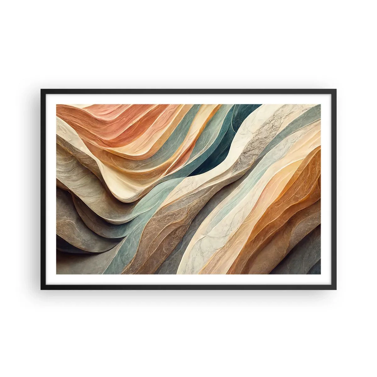 Poster in cornice nera - L'attimo prima del cambiamento - 91x61 cm