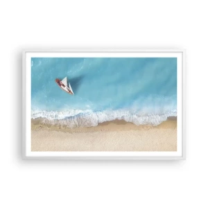 Poster in cornice bianca - Al confine del blu e dell'oro - 91x61 cm