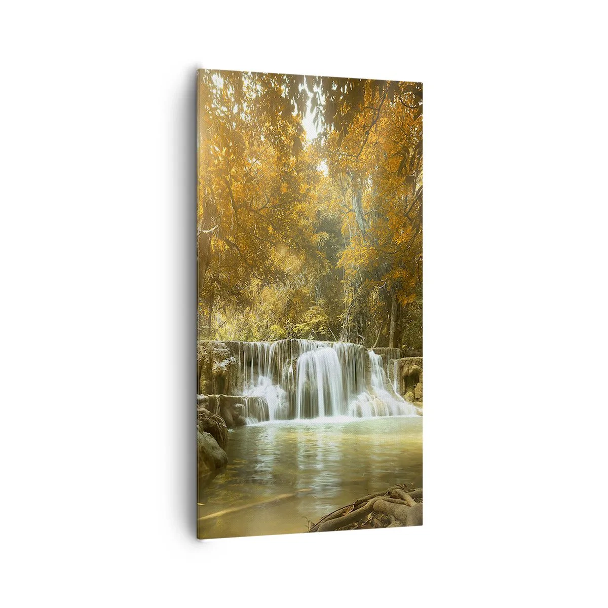 Quadro su tela - Stampe su Tela - Cascata nel parco - 65x120 cm