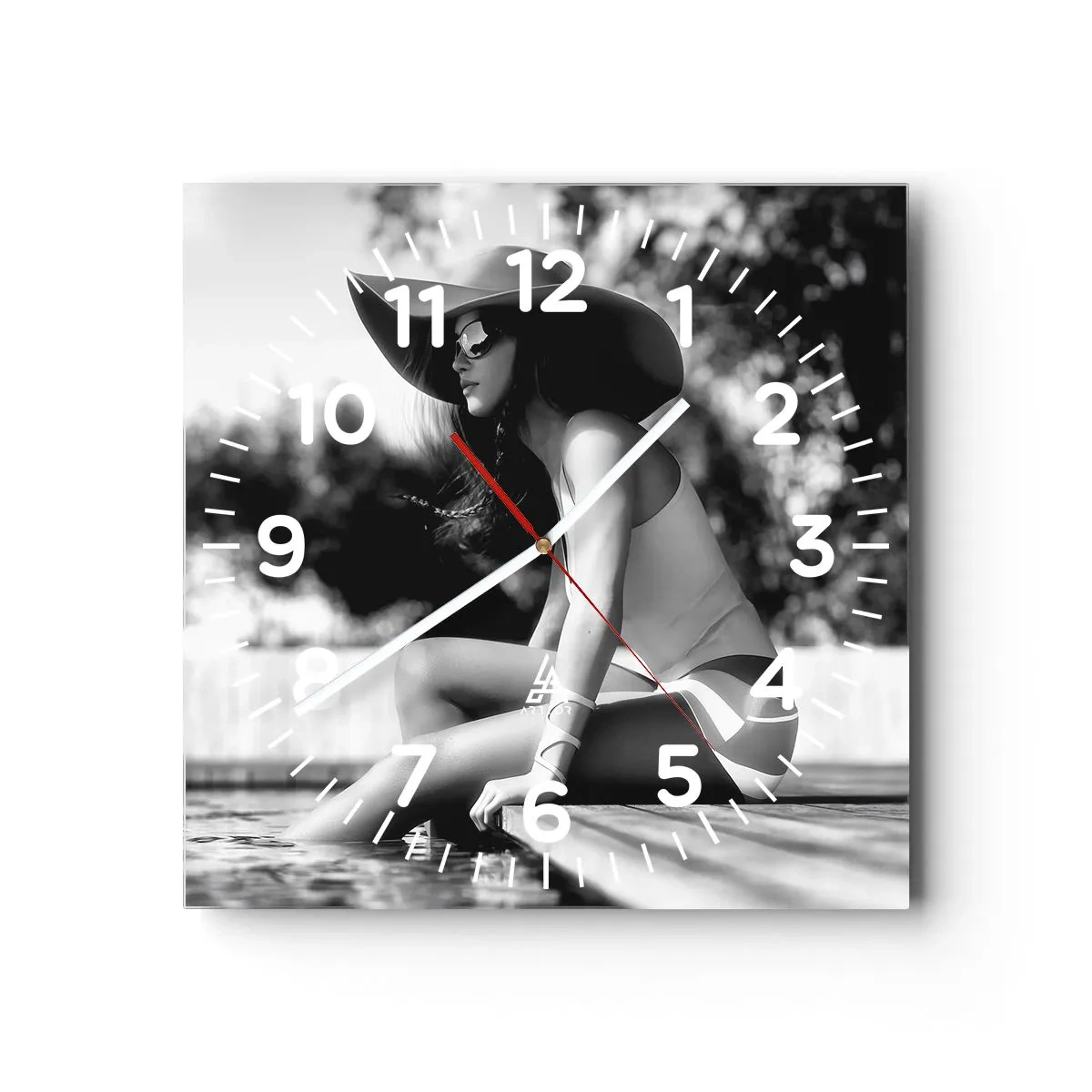 Orologio da parete - Orologio in Vetro - Sogno estivo - 30x30 cm