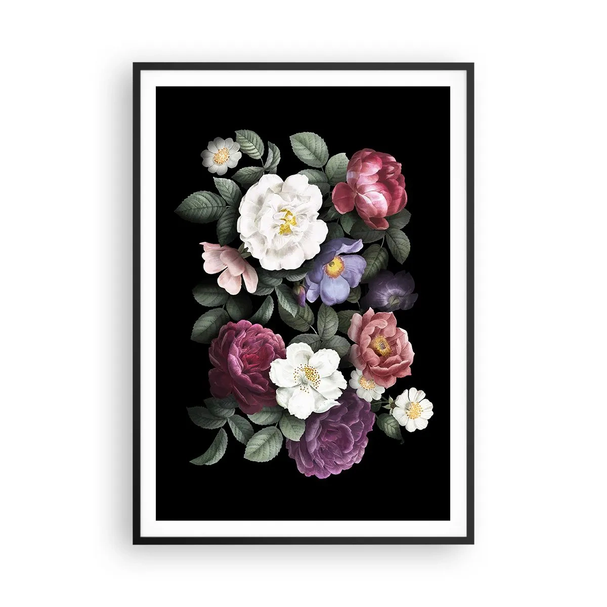 Poster in cornice nera - Dal giardino inglese - 70x100 cm