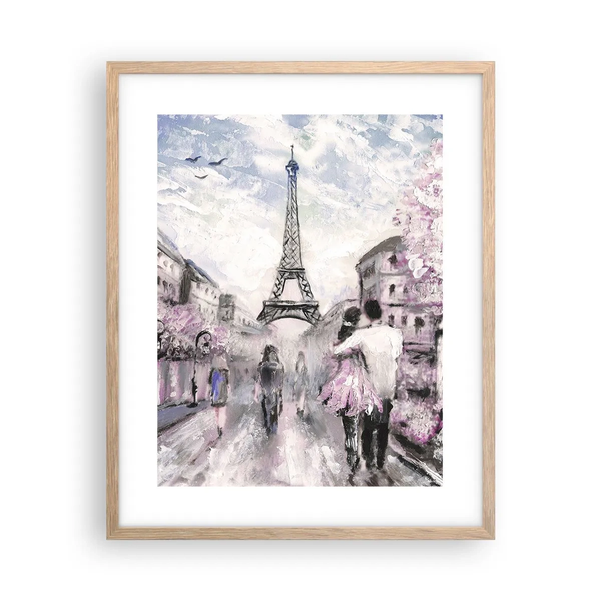 Poster in cornice rovere chiaro - Se innamorarsi, allora solo a... - 40x50 cm