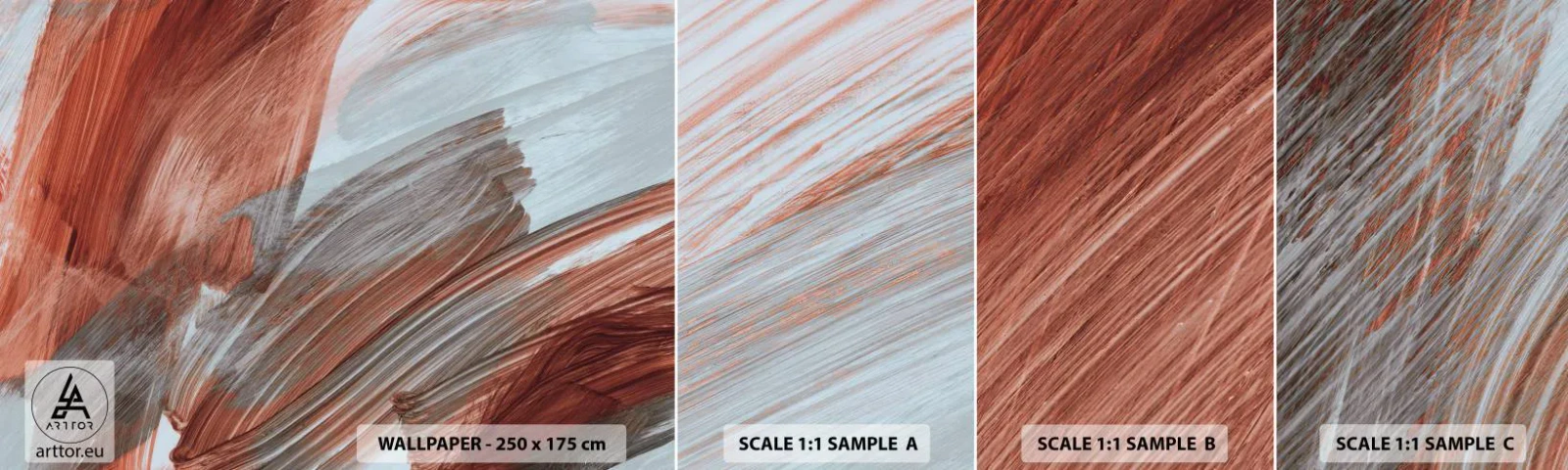 Campione Di Fotomurale Standard Eco - Astrazione autunnale e ventosa - Pezzo, Caos, Minimalismo - 100x30 cm