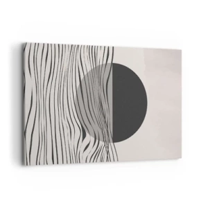 Quadro su tela - Stampe su Tela - Linee astratte e forme geometriche in colori tenui - 120x80cm - Composizione a metà - Decorazione murale moderna per soggiorno e camera da letto ARTTOR