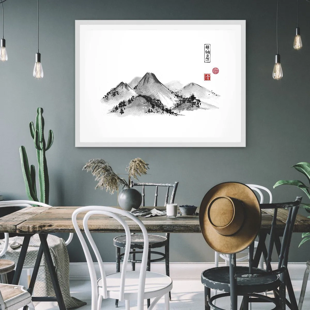 Poster in cornice bianca - Troppo lontano - 100x70 cm