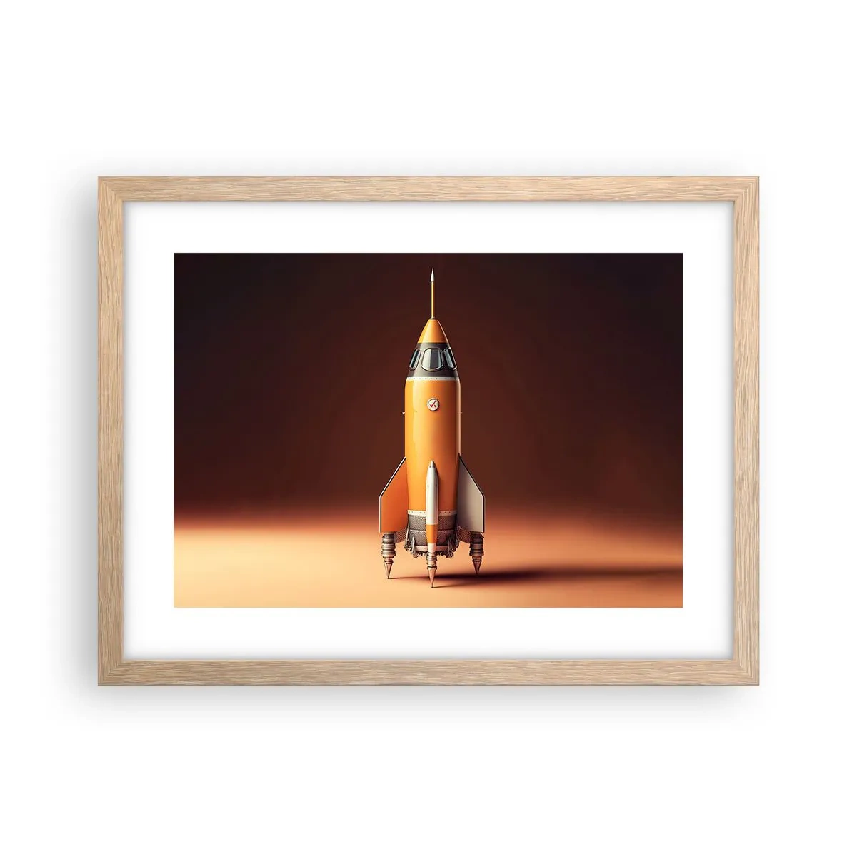 Poster in cornice rovere chiaro - Si inizia dai sogni - 40x30 cm