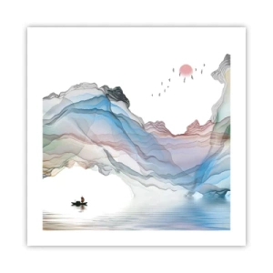 Poster - Verso i monti di cristallo - 50x50 cm