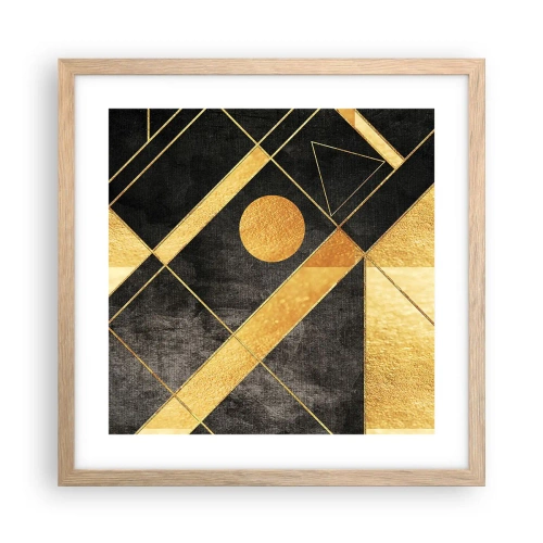 Poster in cornice rovere chiaro - Sole del deserto - 40x40 cm