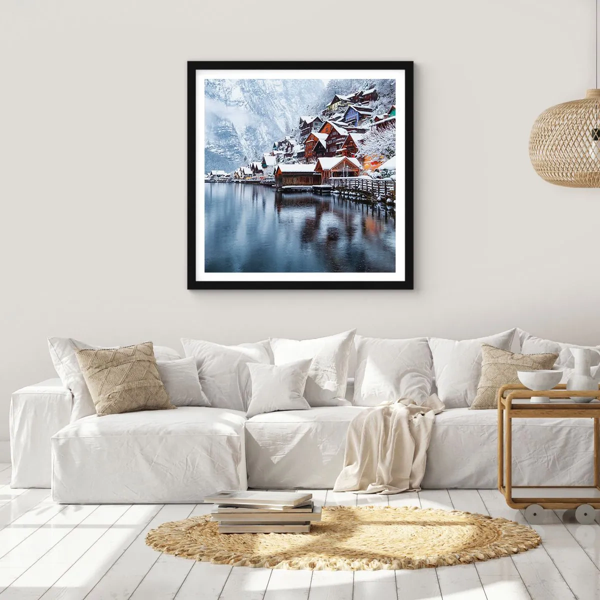 Poster in cornice nera - Decorazione invernale - 30x30 cm