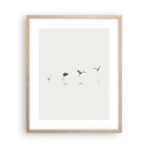 Poster in cornice rovere chiaro - Quattro semplici passi - 40x50 cm