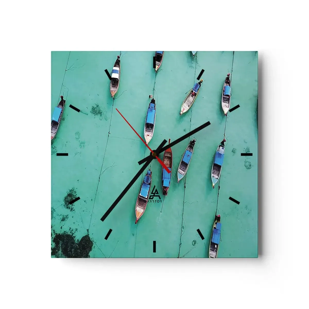 Orologio da parete - Orologio in Vetro - In gioiosa attesa - 40x40 cm