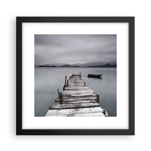 Poster in cornice nera - Domani puoi partire - 30x30 cm