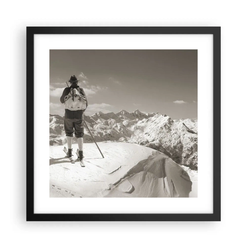 Poster in cornice nera - E i monti sono immutabili - 40x40 cm