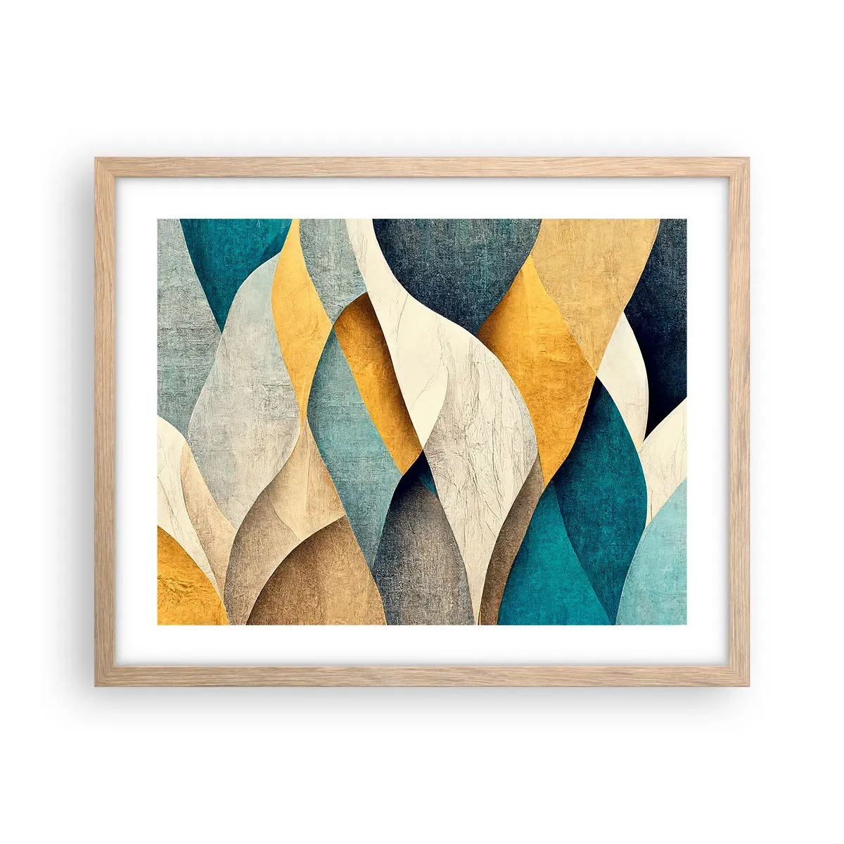 Poster in cornice rovere chiaro - Ritmo e ondulazioni - 50x40 cm