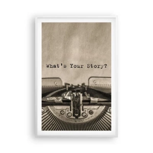 Poster in cornice bianca - Rispondimi - 61x91 cm